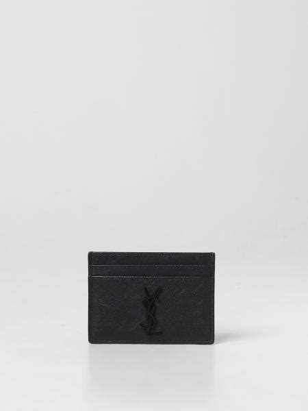 Saint Laurent Men's Robot Print Leather Wallet 